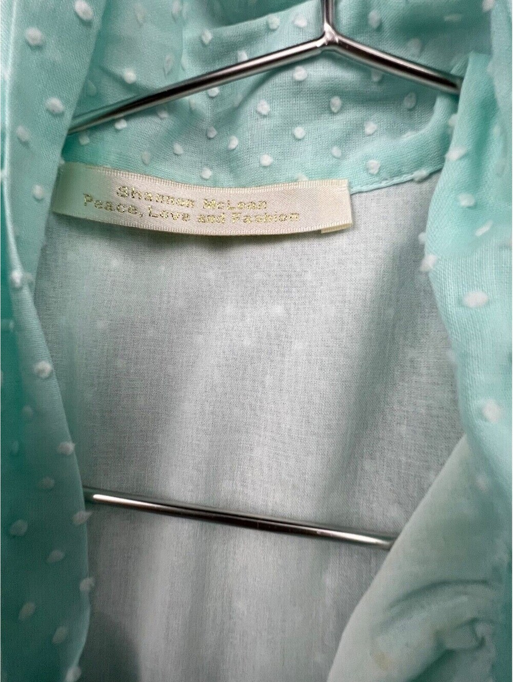 Shannon Mclean Button Up Blouse Womens M Lightweight Cottagecore Summer - Picture 5 of 6